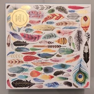 Puzzle: 500 pc Galison foil Feathers puzzle